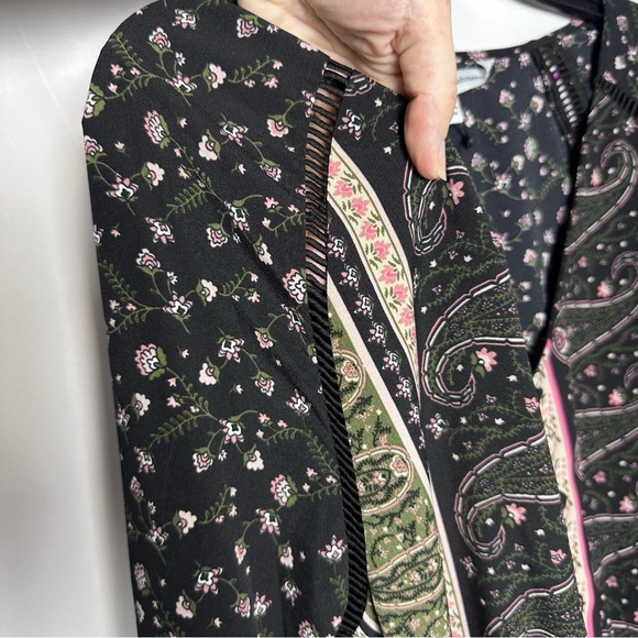 Cupcakes and Cashmere Boho Print Long Sleeve Midi Dress with Belt sz M NWT - Picture 11 of 16